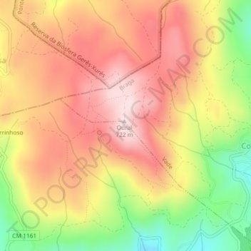 Serra de Oural地形图、海拔、地势