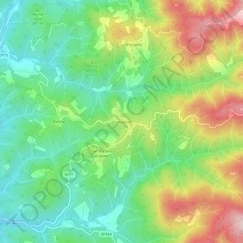 Castagnoli地形图、海拔、地势