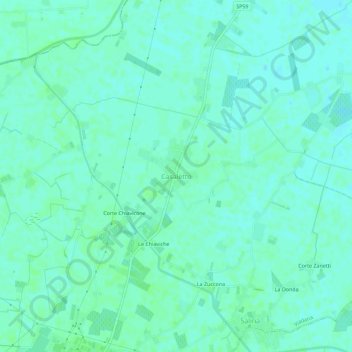 Casaletto地形图、海拔、地势
