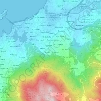 Abade地形图、海拔、地势