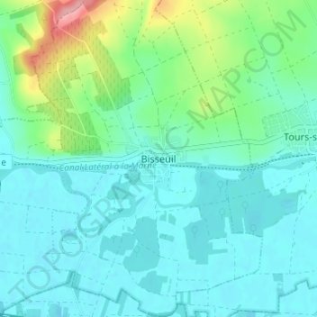 Bisseuil地形图、海拔、地势