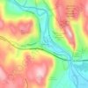 Woronoco地形图、海拔、地势