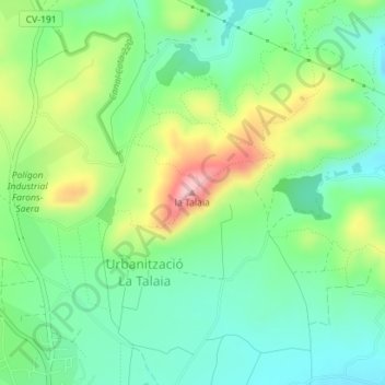 la Talaia地形图、海拔、地势