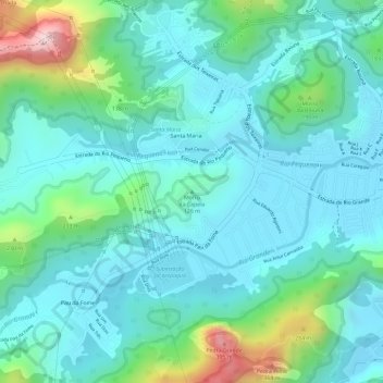 Morro da Capela地形图、海拔、地势