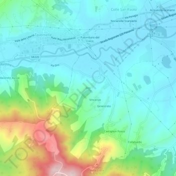 Oro地形图、海拔、地势