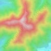 오성산地形图、海拔、地势