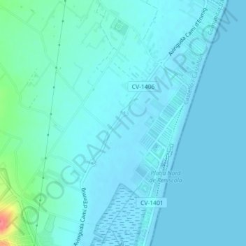 La Cadrona地形图、海拔、地势