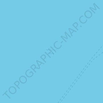 Moreton Bay地形图、海拔、地势