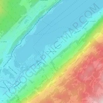 Bas-des-Bioux地形图、海拔、地势