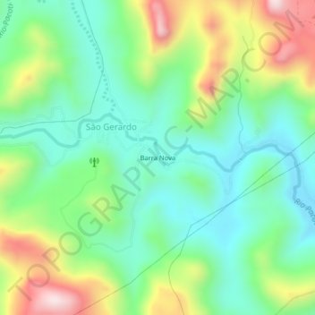Barra Nova地形图、海拔、地势