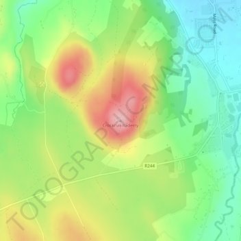 Crocknakilladerry地形图、海拔、地势