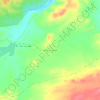 Notiyar Bhakhari地形图、海拔、地势