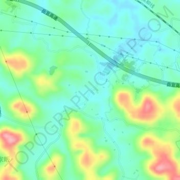 枫杨地形图、海拔、地势