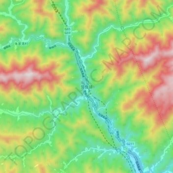 营盘镇地形图、海拔、地势
