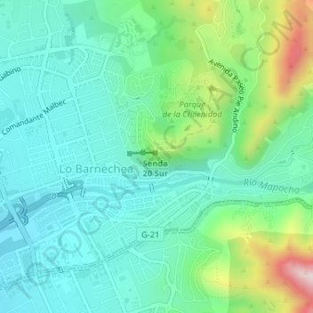 Cerro 18地形图、海拔、地势