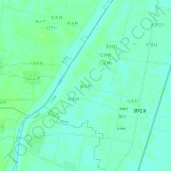 窑上村地形图、海拔、地势