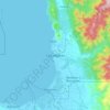 Cabadbaran地形图、海拔、地势