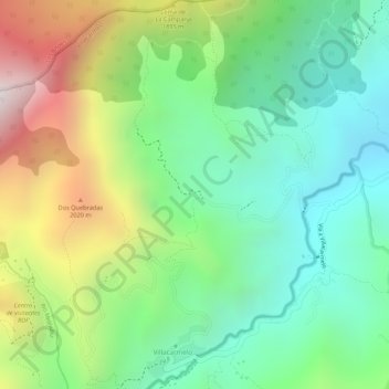 El Carmen地形图、海拔、地势