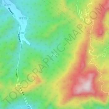 庄科村地形图、海拔、地势