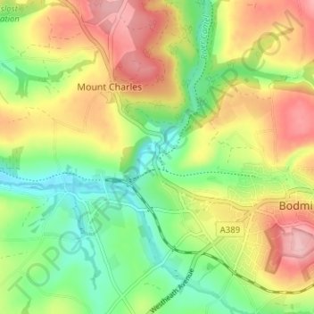Dunmere地形图、海拔、地势