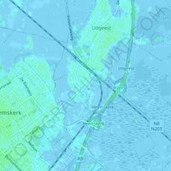 Assum地形图、海拔、地势