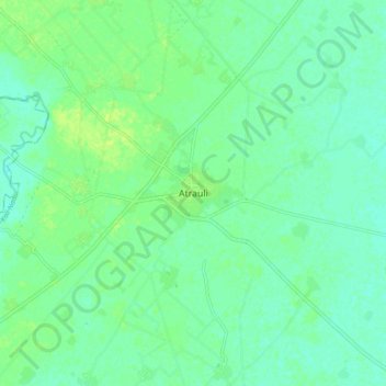 Atrauli地形图、海拔、地势