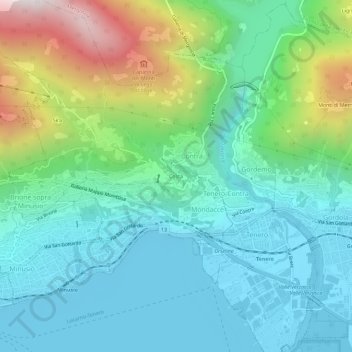 Costa地形图、海拔、地势