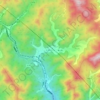 石佛寺村地形图、海拔、地势