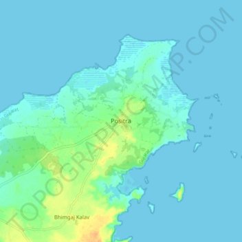 Positra地形图、海拔、地势