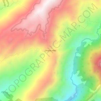 Uranio Alto地形图、海拔、地势