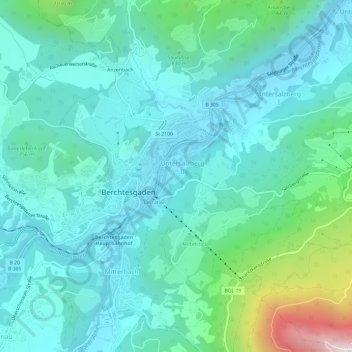 Kranzbichl地形图、海拔、地势