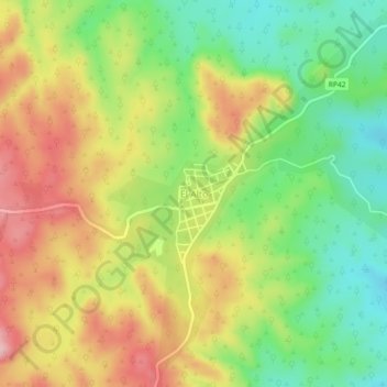 El Alto地形图、海拔、地势
