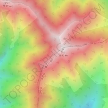 Taihang Mountains地形图、海拔、地势