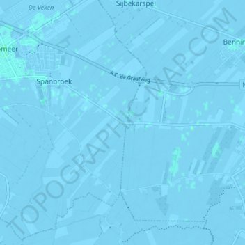 Wadway地形图、海拔、地势
