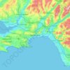 Swansea地形图、海拔、地势