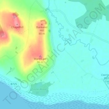 Shearington地形图、海拔、地势