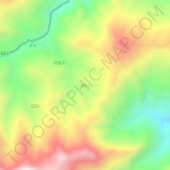阴山地形图、海拔、地势