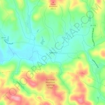 Salacoa地形图、海拔、地势