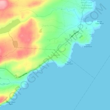 Kingston地形图、海拔、地势