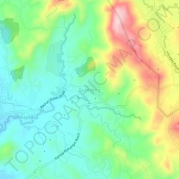 Sumilang地形图、海拔、地势