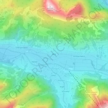 Berg地形图、海拔、地势