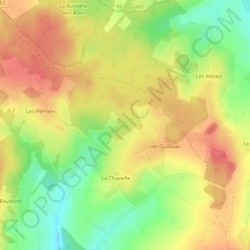 La Garenne地形图、海拔、地势