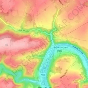 Inzemont地形图、海拔、地势