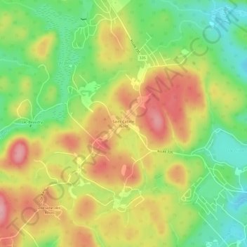 Saint-Calixte-Nord地形图、海拔、地势
