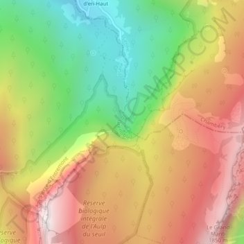 Cirque de Saint-Même地形图、海拔、地势