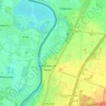 Nattenhoven地形图、海拔、地势