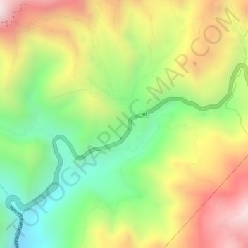 Zabaletas地形图、海拔、地势