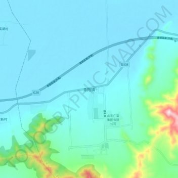 青阳镇地形图、海拔、地势