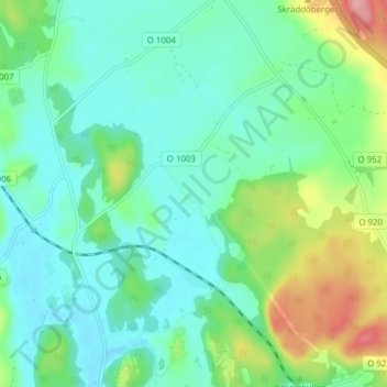 Ryk地形图、海拔、地势