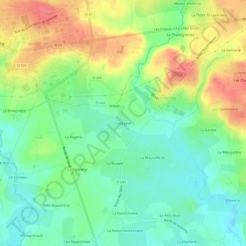 Longuève地形图、海拔、地势